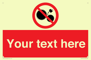 Custom No Oiling Sign